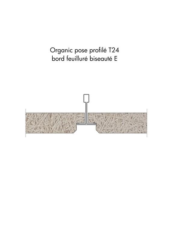 Dalle en fibre de bois Organic Pure T24 bord E 600x600x25 mm
