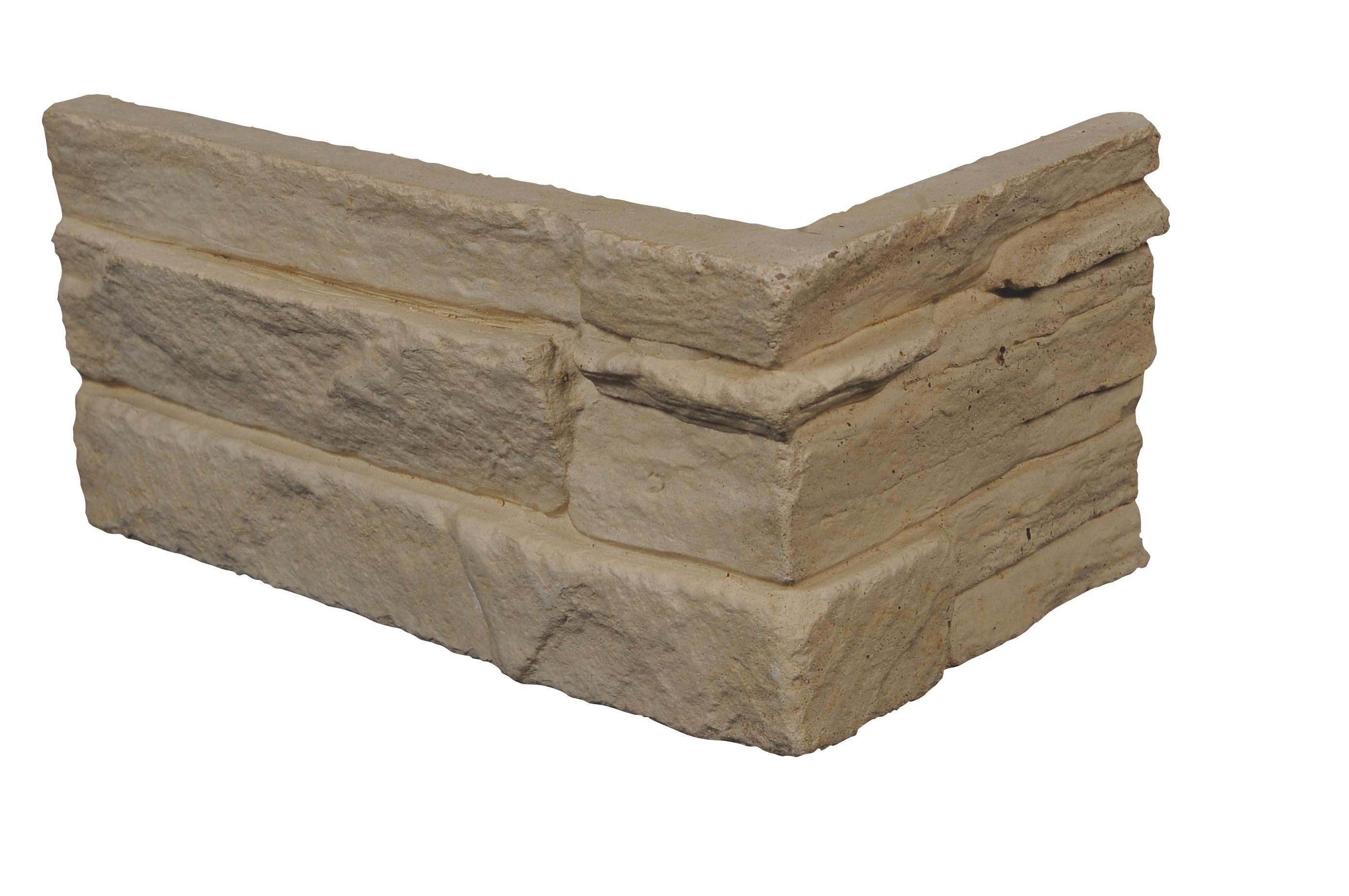 Parement Angle PIERRE SECHE Ton pierre 20 x 12 cm épaisseur 2,5 cm