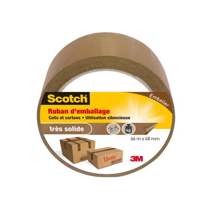 Scotch 4501B6648 66 m x 48 mm forte Emballage Bande-Marron 