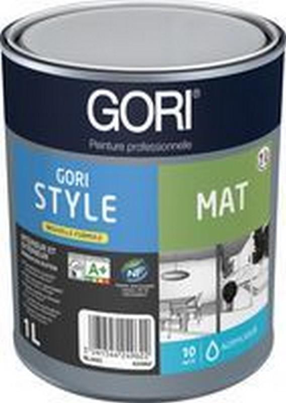 Peinture acrylique GORISTYLE Murs. plafonds et pièces sèches finition mat blanc calibré 1L