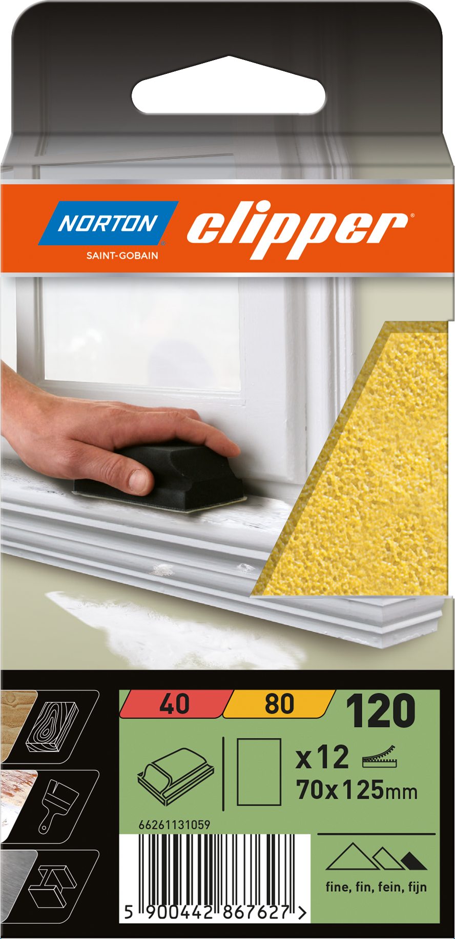 Garnitures pour cale à poncer 70x125 G120 - Lot de 12