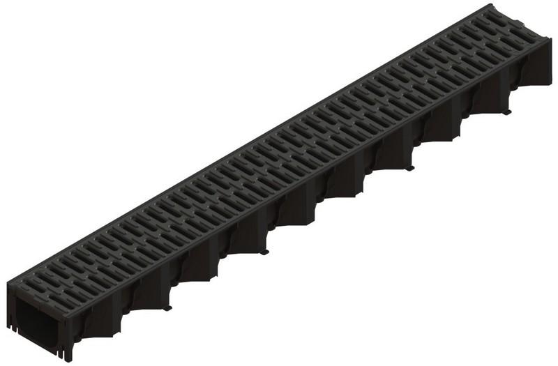 CANIVEAU ACO HEXALINE POLYPROPYLENE GRILLE PASSERELLE MICROGRIP H.81 MM A15
