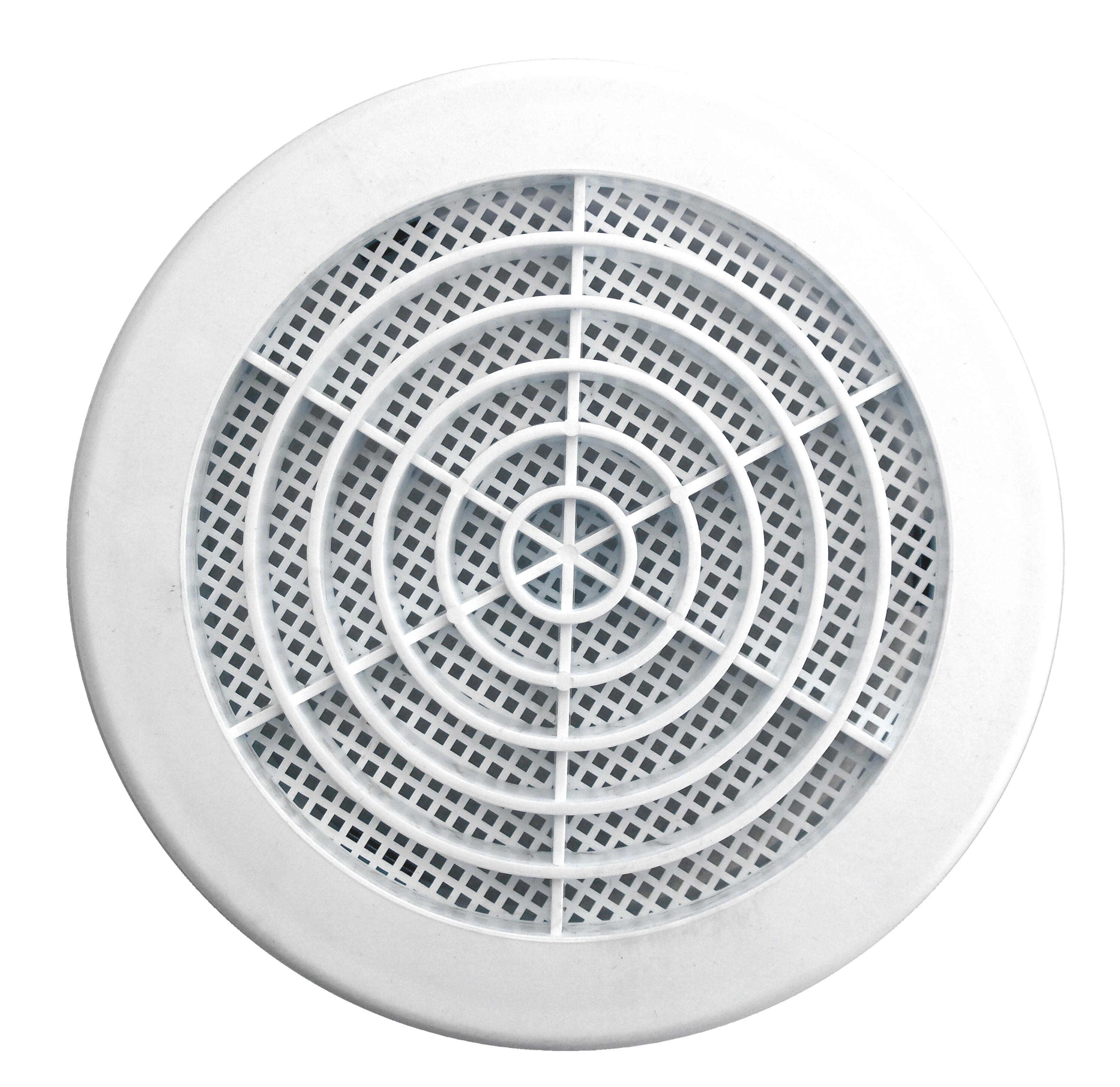 Grille concentrique Ø125MM blanche aluminium avec moustiquaire (A/M) - Autogyre