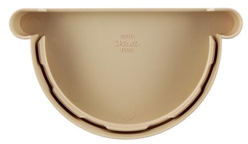 Fond de gouttière TECHTAN® gouttière demi-ronde à coller Ø25MM sable - Nicoll