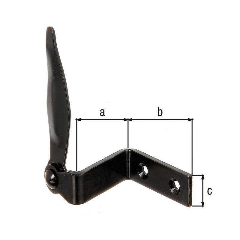 ARRET VOLET MARSEILLAIS NOIR A VISSER SUR PLATINE 50