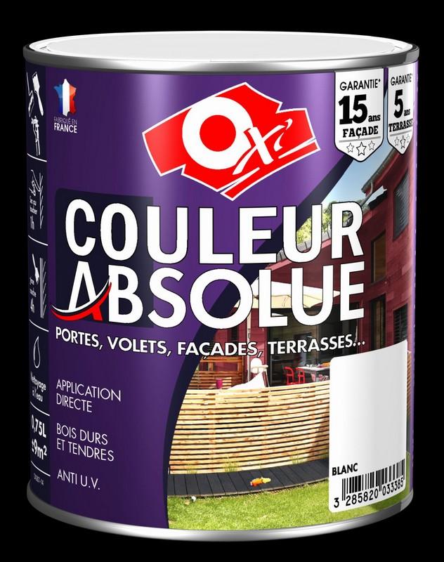 Peinture facade bois COULEUR ABSOLUE mat terroir 2.5 L