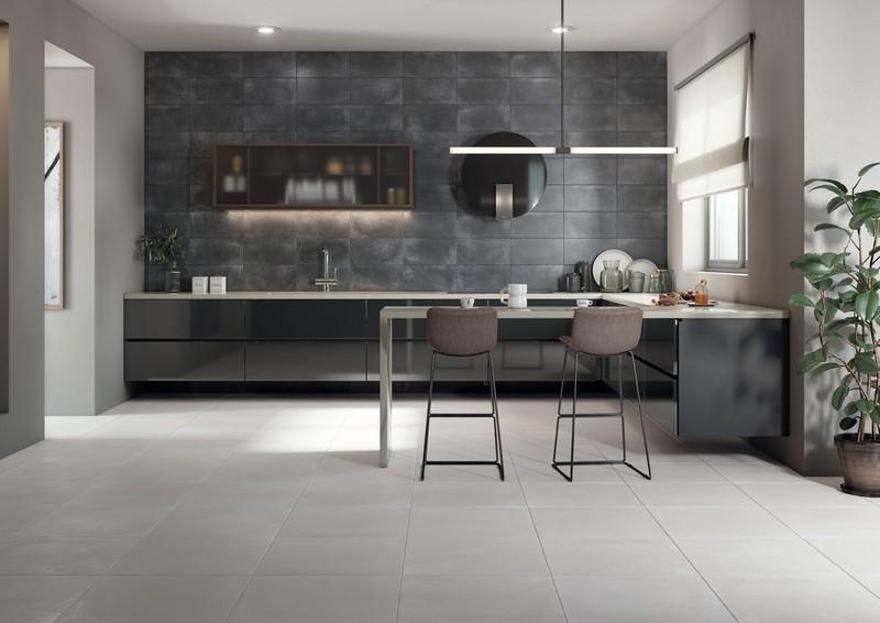 CARRELAGE MURAL DECOR CI BETON 25 X 50 X 0.74 CM RELIEF GREY