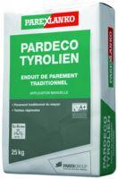 Enduit de finition manuel PARDECO TYROLIEN O80 25KG terre orange