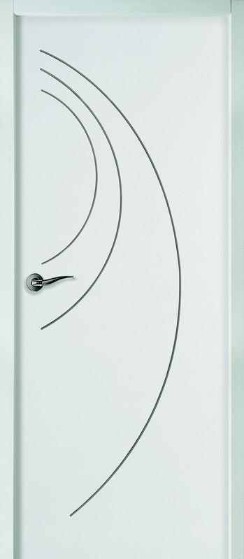 Bloc-porte INFINI à Recouvrement - Rainurée Groove Ame Pleine - Huisserie EVO+ 50-72mm - Serrure PDDT - Poussant Gauche - 204x83cm - AXE 50MM