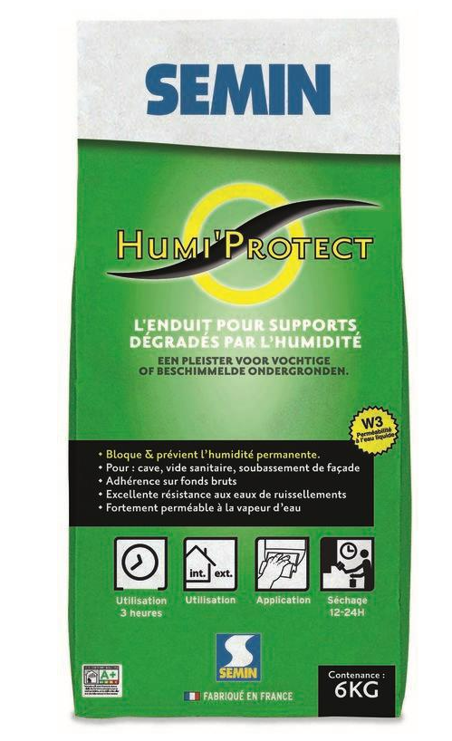 Enduit en poudre contre l'humidité HUMI'PROTECT sac 6 kg