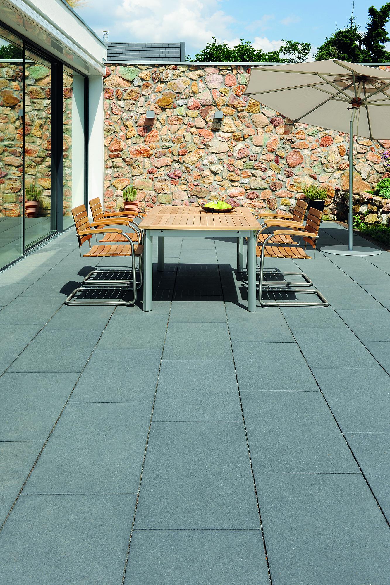 Dalle ARCADIA PREMIUM avec CleanTop 60 x 40 x 4,2 cm Gris foncé