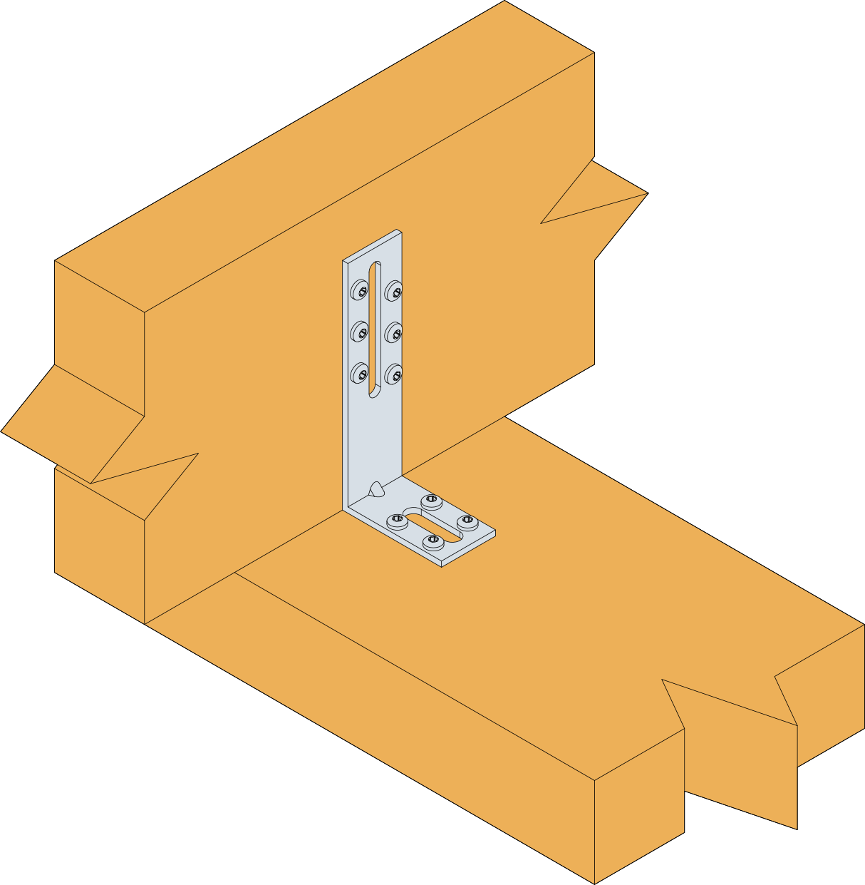 EQUERRE FIXATION RENFORCEE 100 X 55 X 30 X 2.5