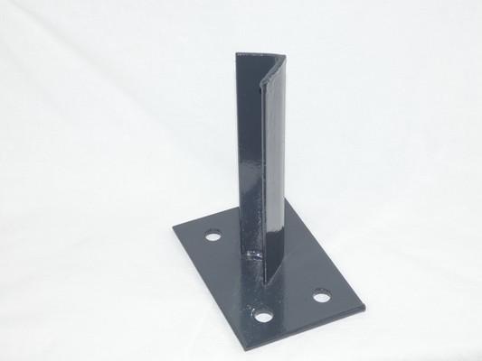 PLATINE POTEAU ROND TUBOGRAF GRIS D48MM RAL 7016