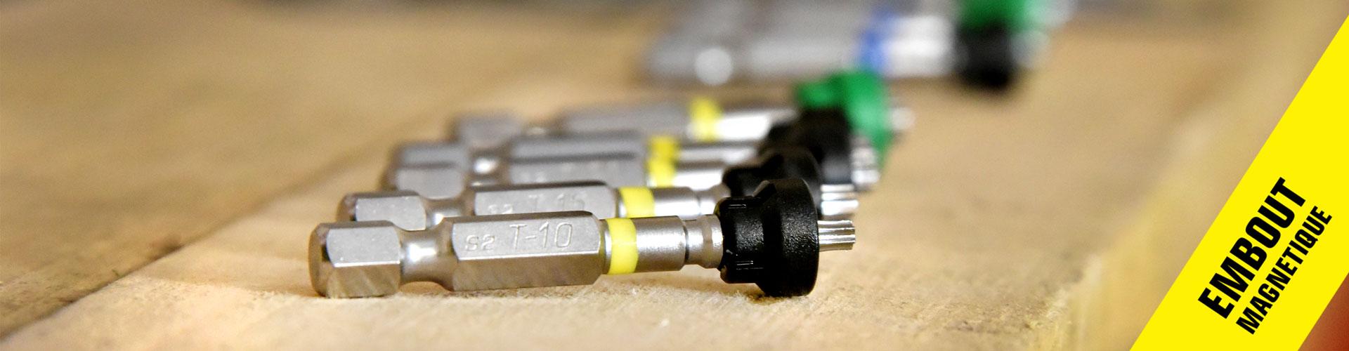 Embout de vissage STARBLOCK à guidage magnétique torx T15 et T20