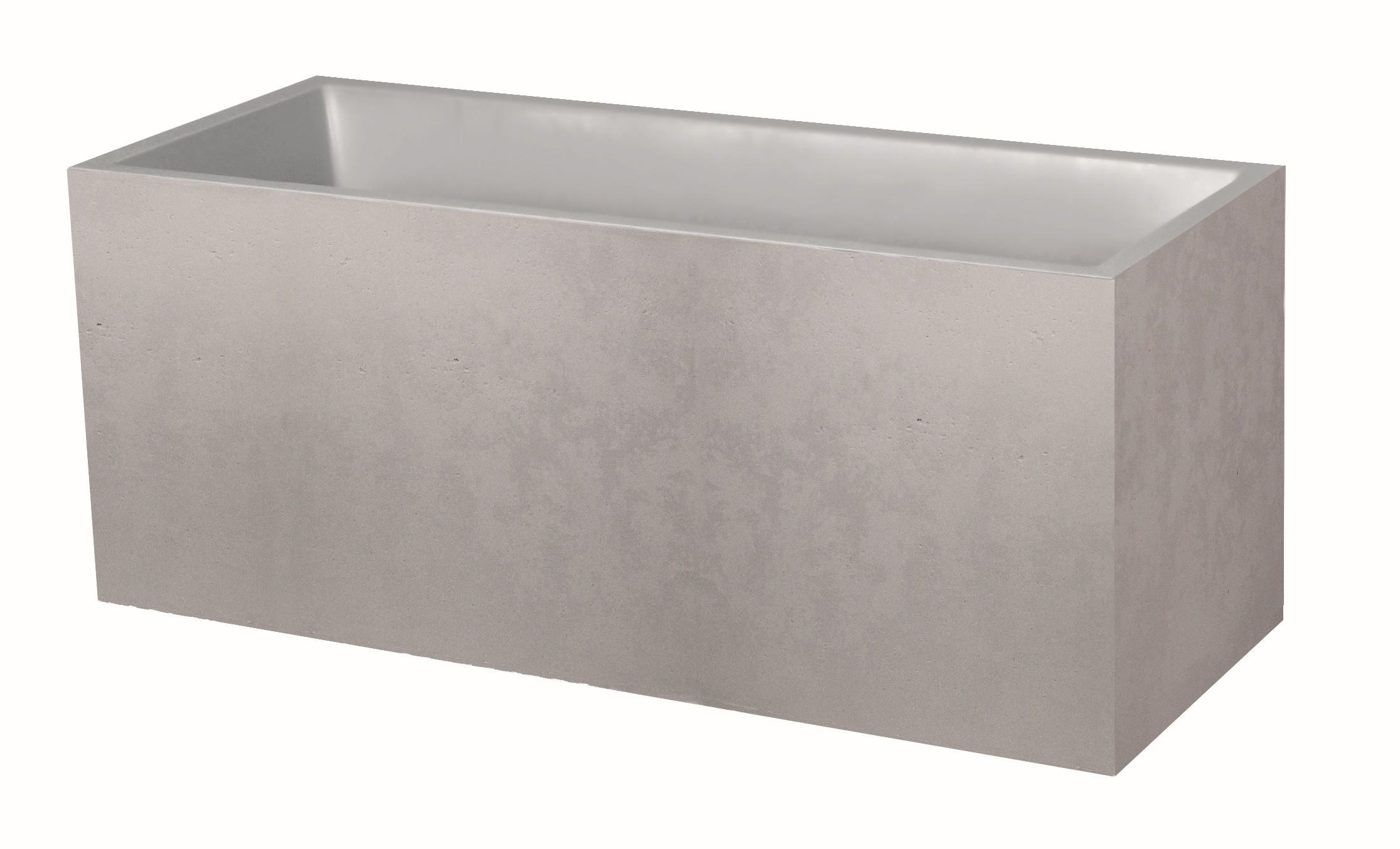 Jardinière BASALT décor béton 99,5x39,5x43,5 cm 98L Gris Anthracite
