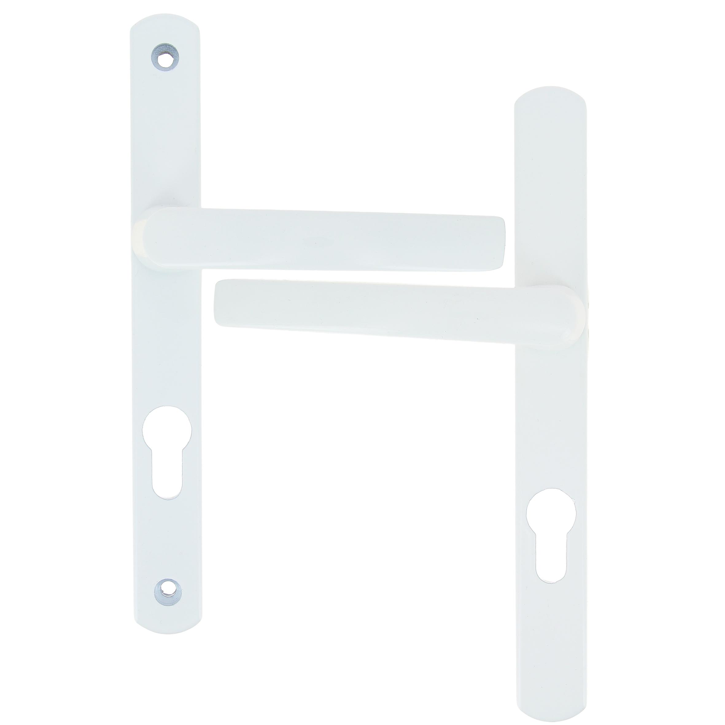 Ensemble sur plaque entraxe 26MM pour cylindre entraxe 70MM - Aluminium blanc RAL 9016