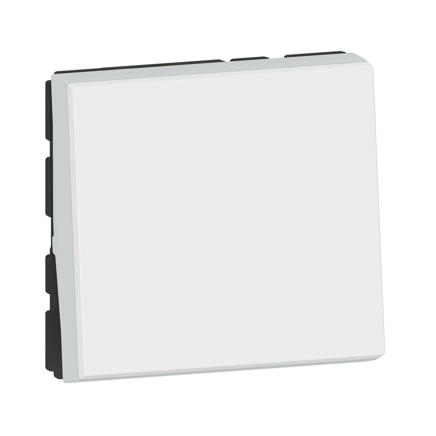 Poussoir lumineux avec voyant Mosaic LEGRAND Easy Led 6A - 2 modules - Blanc