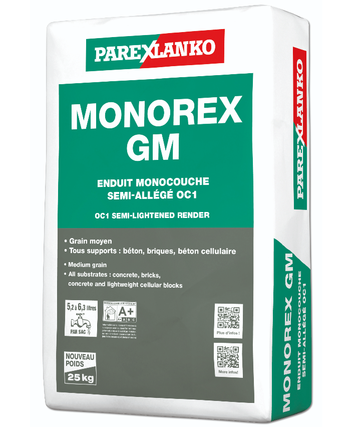 Enduit monocouche semi allégé OC1 sac de 25KG - Parexlanko