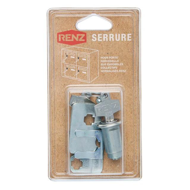 Serrure batteuse longue Renz pour boîtes aux lettres collectives