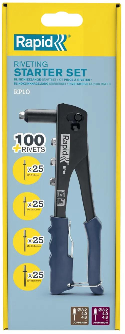 Pince rivets Boite RP10 + 100 rivets