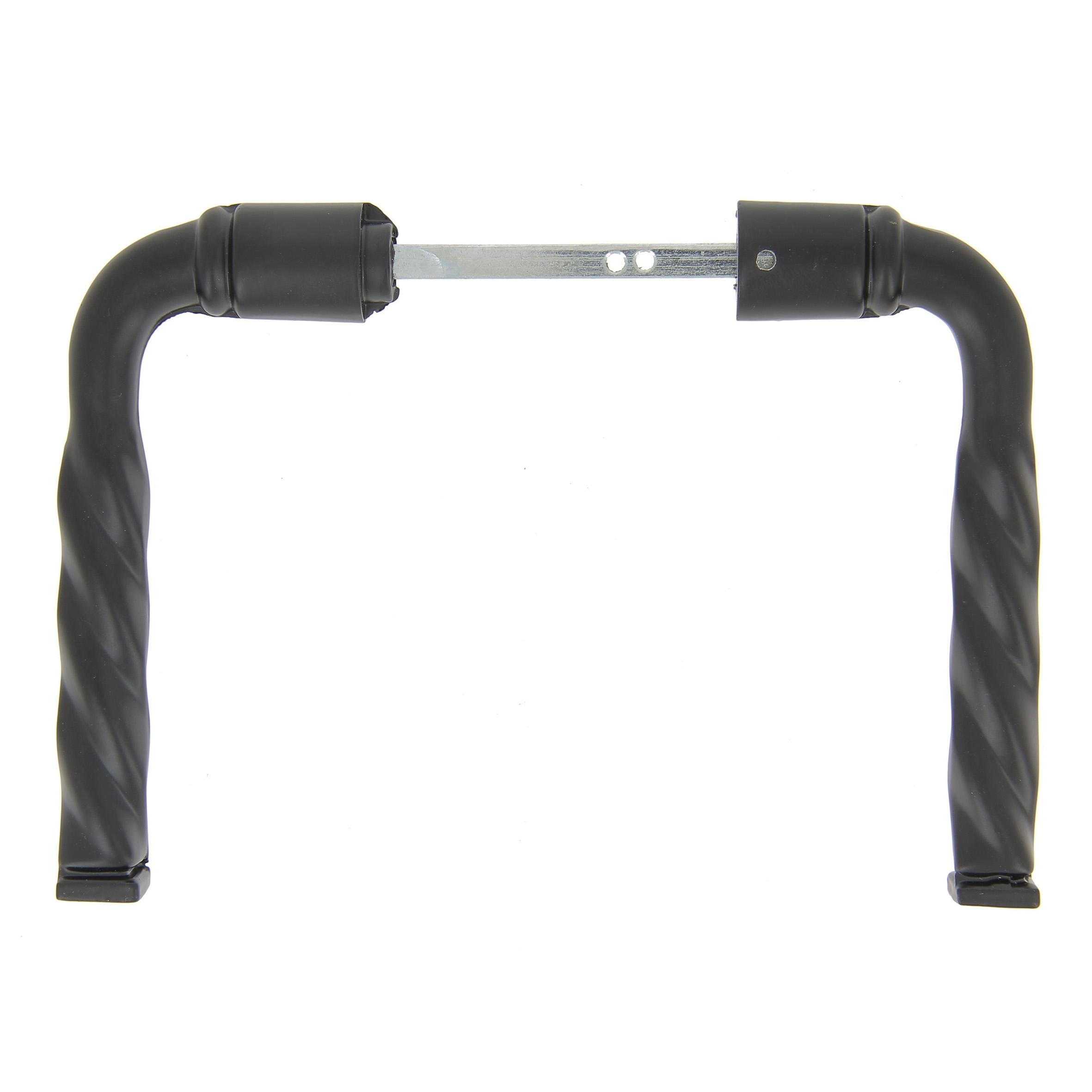 Paire de poignées torsadées en aluminium laqué noir