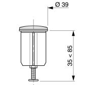 Clapet rentrant pour bonde automatique Ø39mm