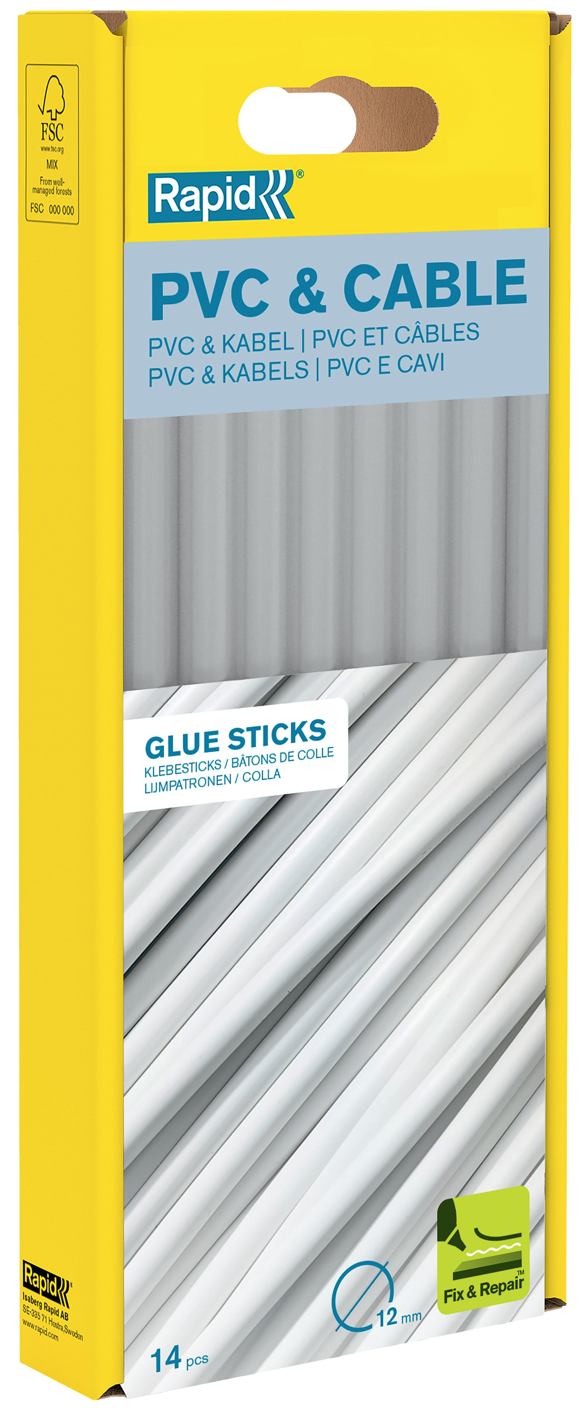 Colle PVC & Câbles 190mm x 14 sticks