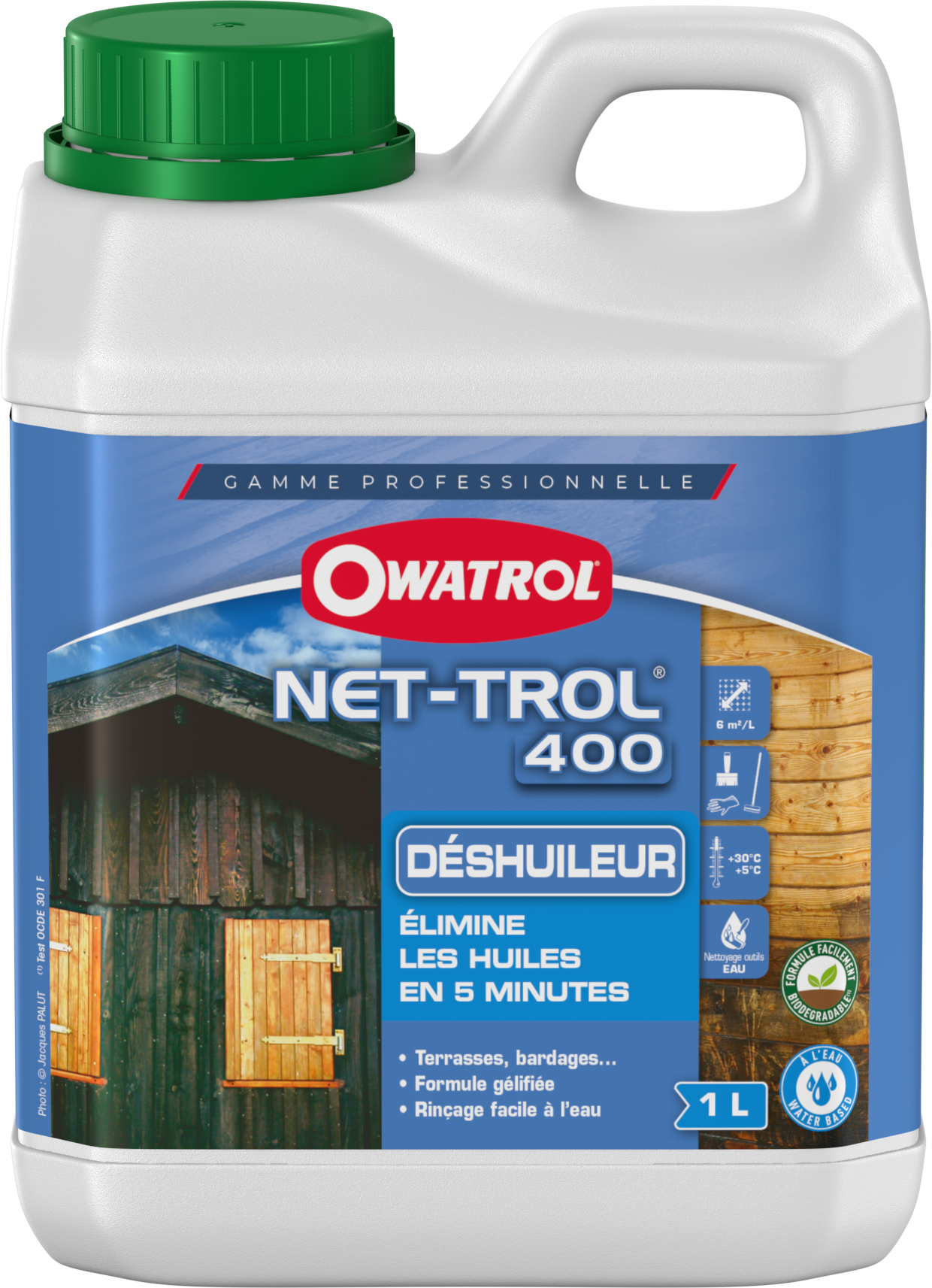 Déshuileur Bois NET TROL 400 OWATROL PRO - Bidon de 1L