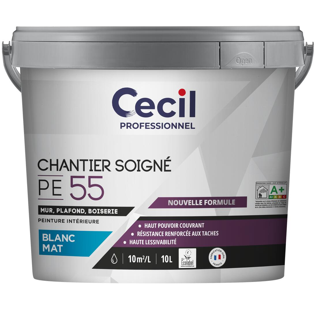 Peinture acrylique mate Cecil PE M55 blanc 10L | Tout Faire