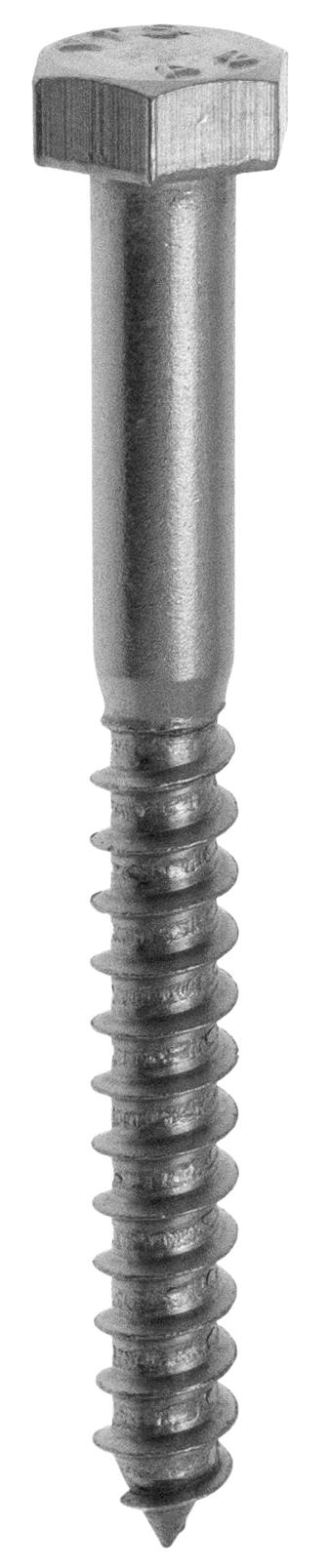 Tirefond Tête héxagonale Inox A2 10x50 Blister de 10