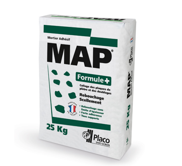 Mortier adhésif MAP® Placo Formule+ 25kg