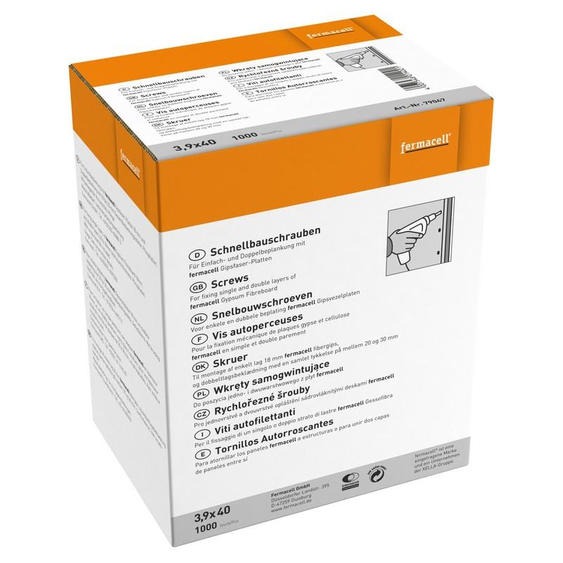 VIS AUTOPERCEUSE FERMACELL CLOISON 3.9 X 40 MM BOITE 1000