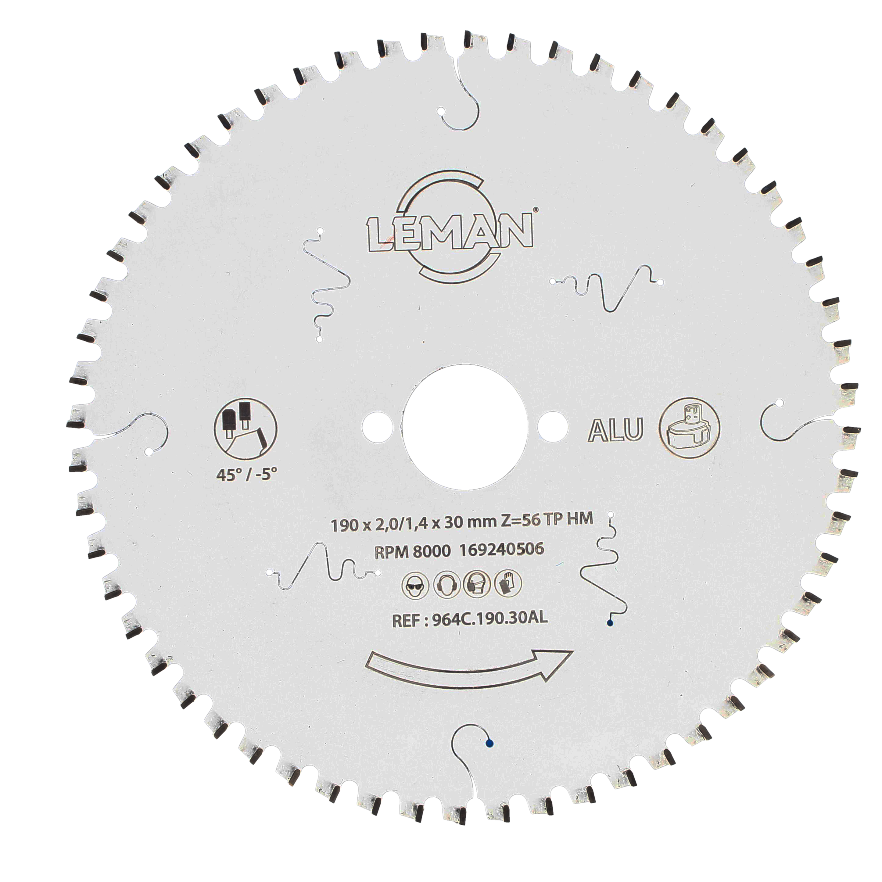 Lame scie circulaire alum Ø165 alésage 20 - Leman