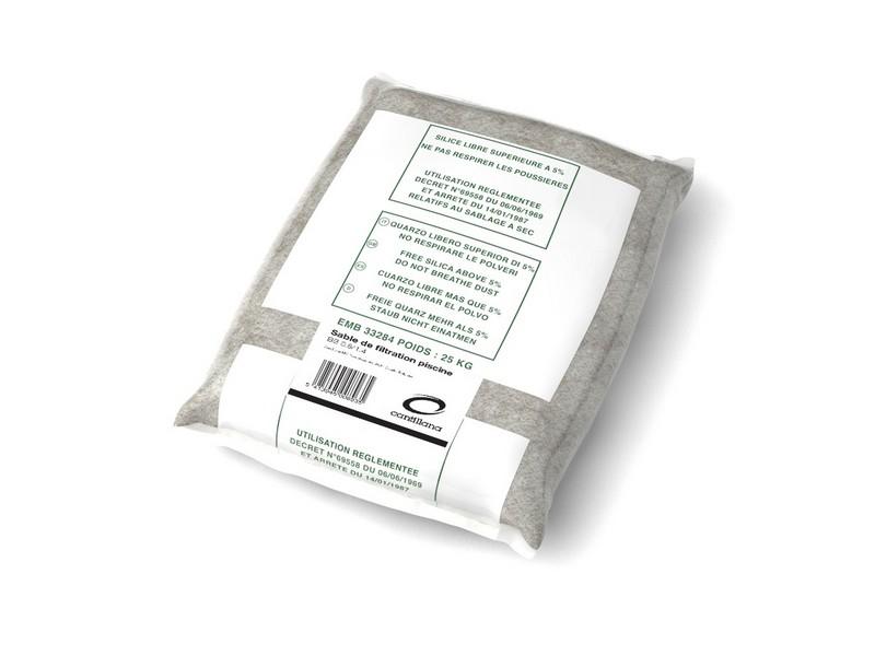 SABLE DE FILTRATION PISCINE 0.6 A 1.6 MM 25 KG
