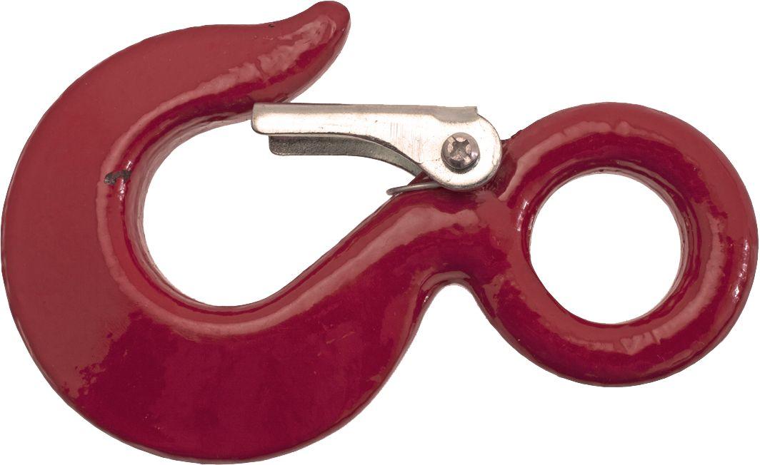 Crochet de levage à oeil fixe & linguet de sécurité Carbone peint Ø30mm L:165mm 