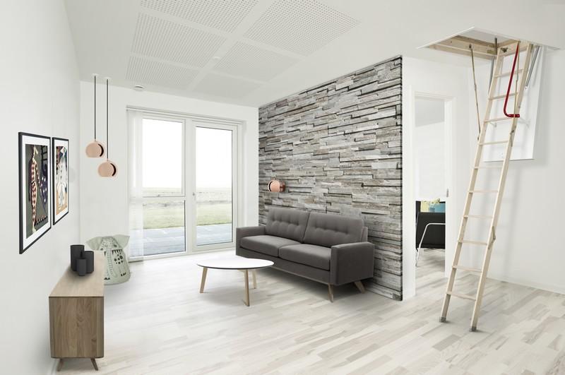 Escalier escamotable ISOCLIC PRO 56 marche hêtre - 140 x 70CM