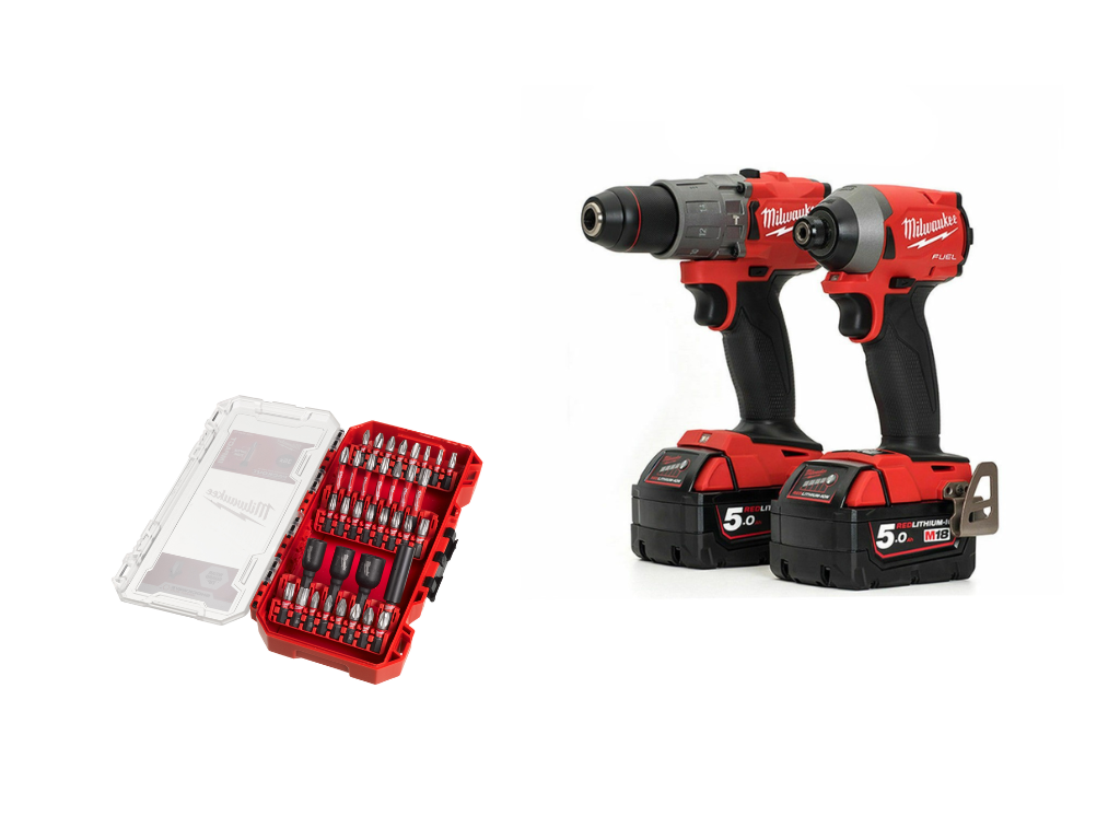 Pack perceuse visseuse M18FPP2A2 502X + 1 coffret d'embouts + 1 casquette TRUCKER