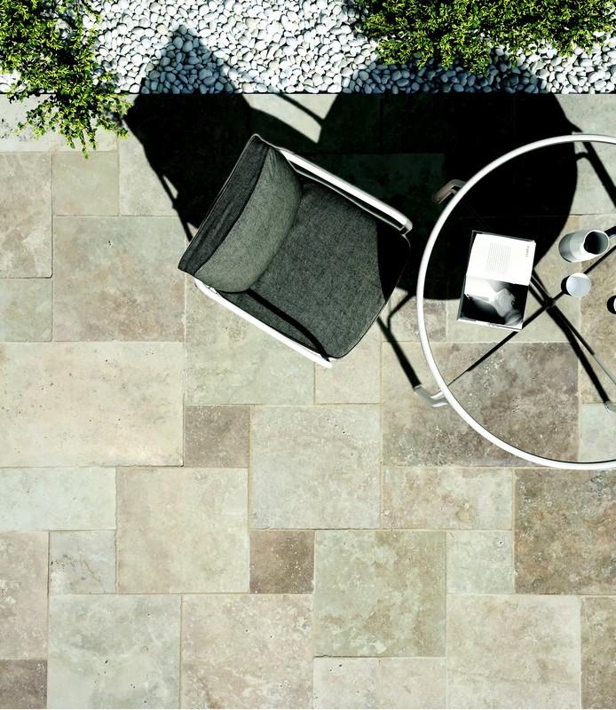 Dalles Travertin de Turquie CLASSIC MIX Opus 4 formats ép. 1.2 cm