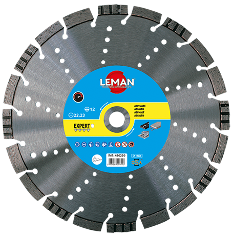 Disque Diamant Asphalte Béton armé - Ø230mm - Ep.2,6mm Segment 12mm Alésage 22,2mm