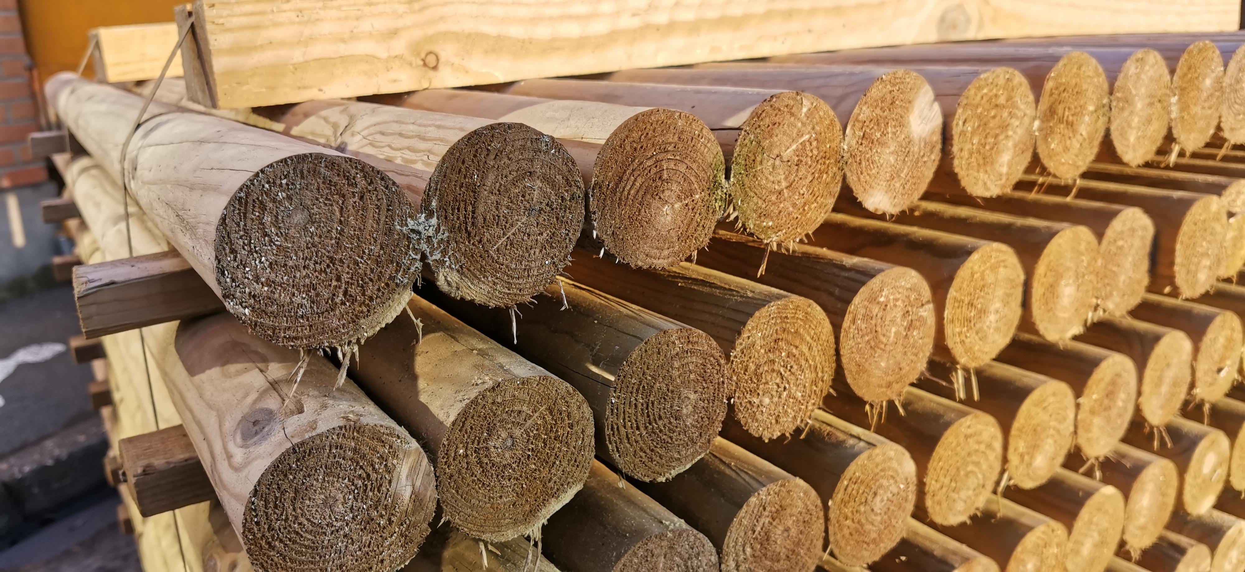 Rondins double chanfreins cl.4 diam 80 mm - 2,00 m