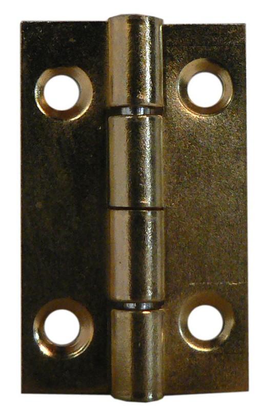 Charnière rectangulaire Acier laitonné 80x45 Blister