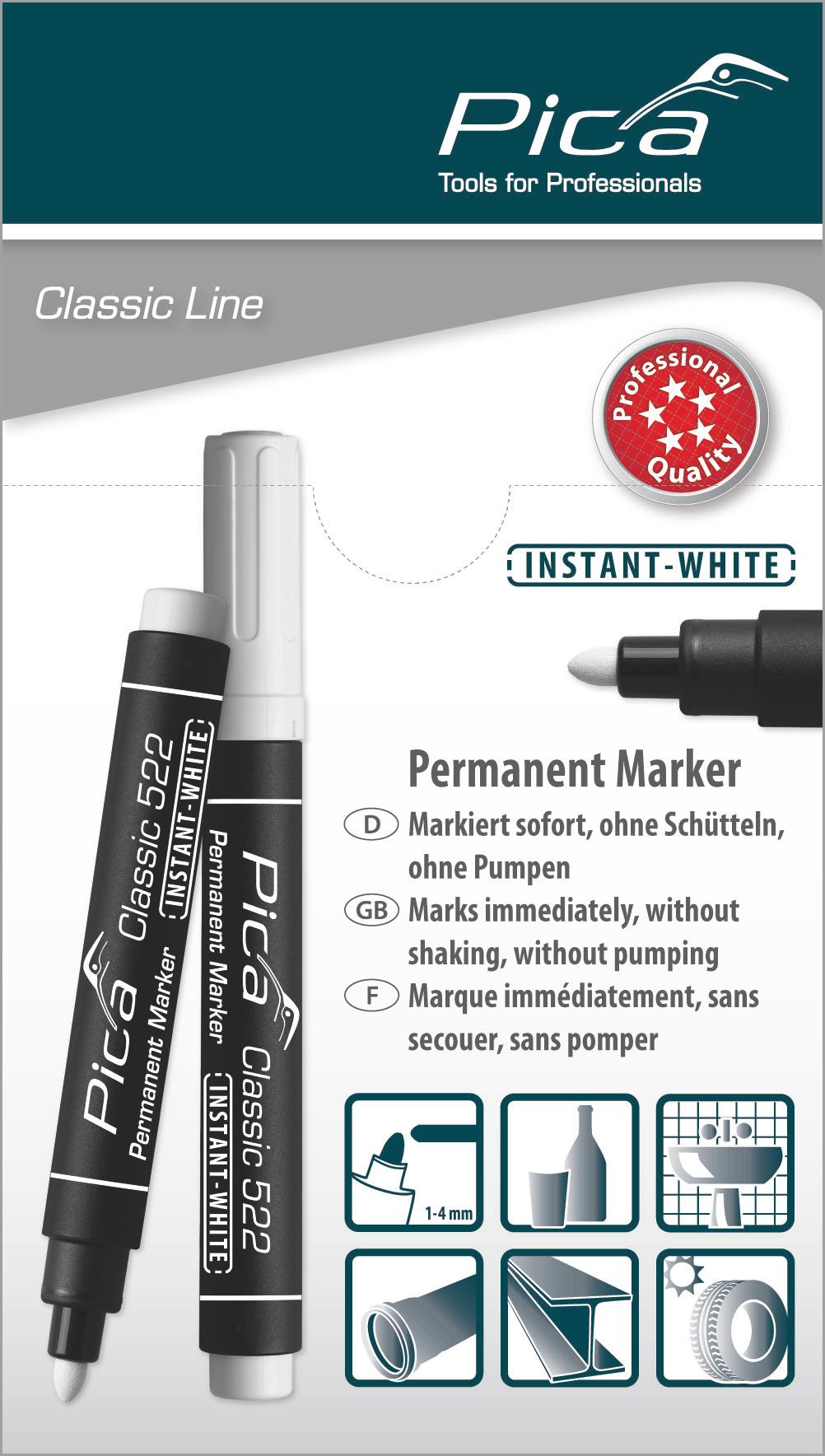 Marqueur "instant white" 2-4mm - Pica