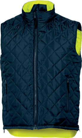 Gilet FIDJI - HV- Réversible - Chaud - Jaune Fluo / Bleu Marine - T.L