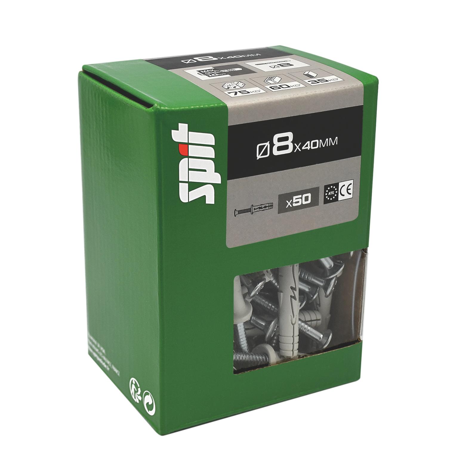 Cheville  à frapper HIT M SPIT TP  Ø8x40MM - Boite de 50 pièces
