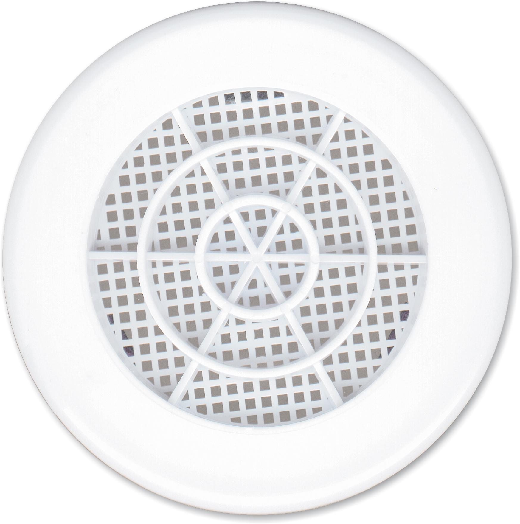 Grille concentrique Ø80MM blanche aluminium avec moustiquaire (A/M) - Autogyre