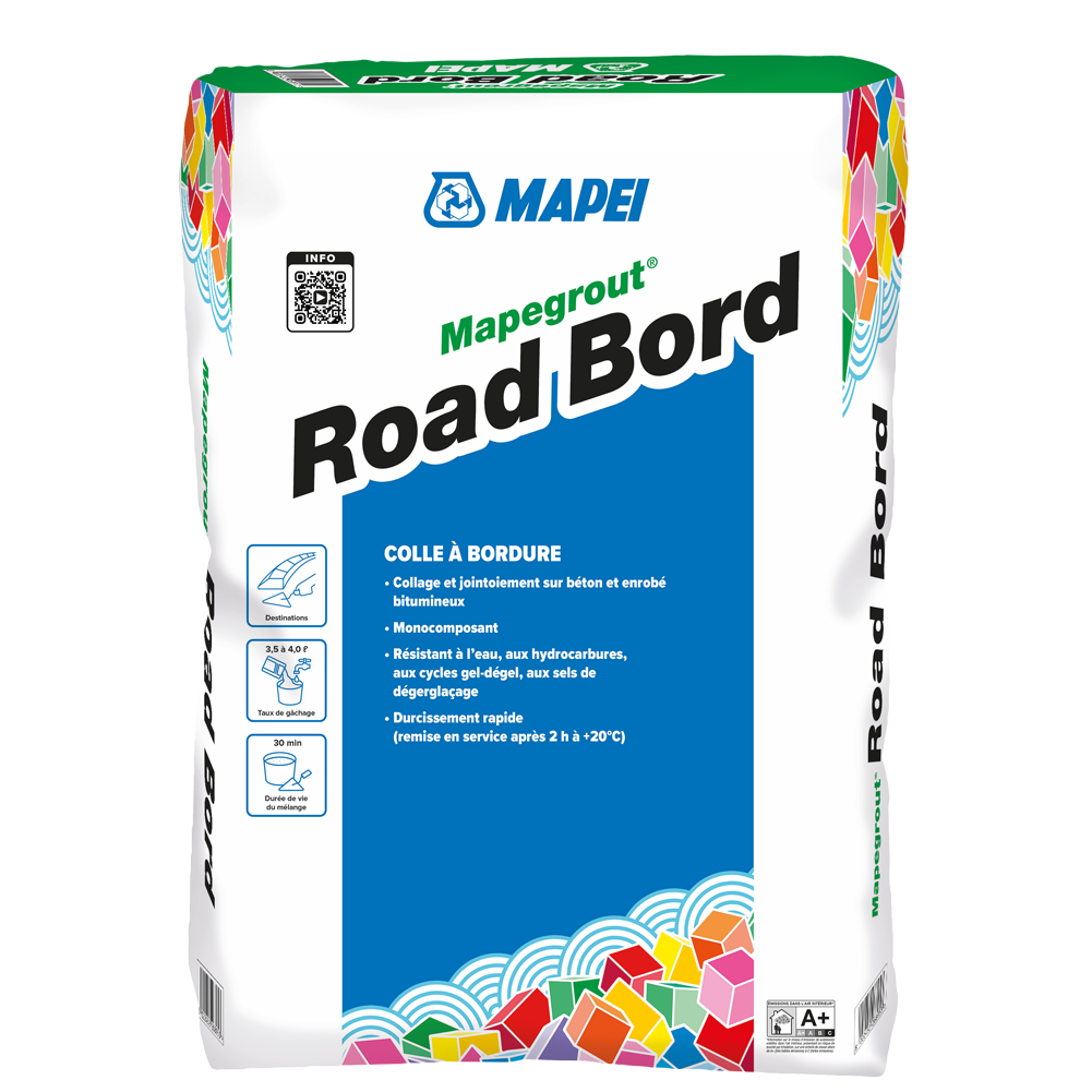 Mortier de collage pour bordure - MAPEGROUT ROAD BORD - Sac de 25kg