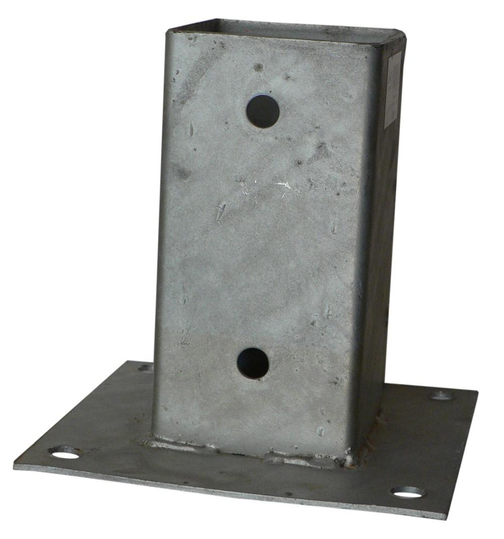 Support de poteau sur platine à visser Acier galvanisé à chaud 91x91