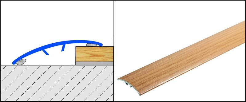 TRANSITION A COLLER ALU CHENE 93CM 40MM