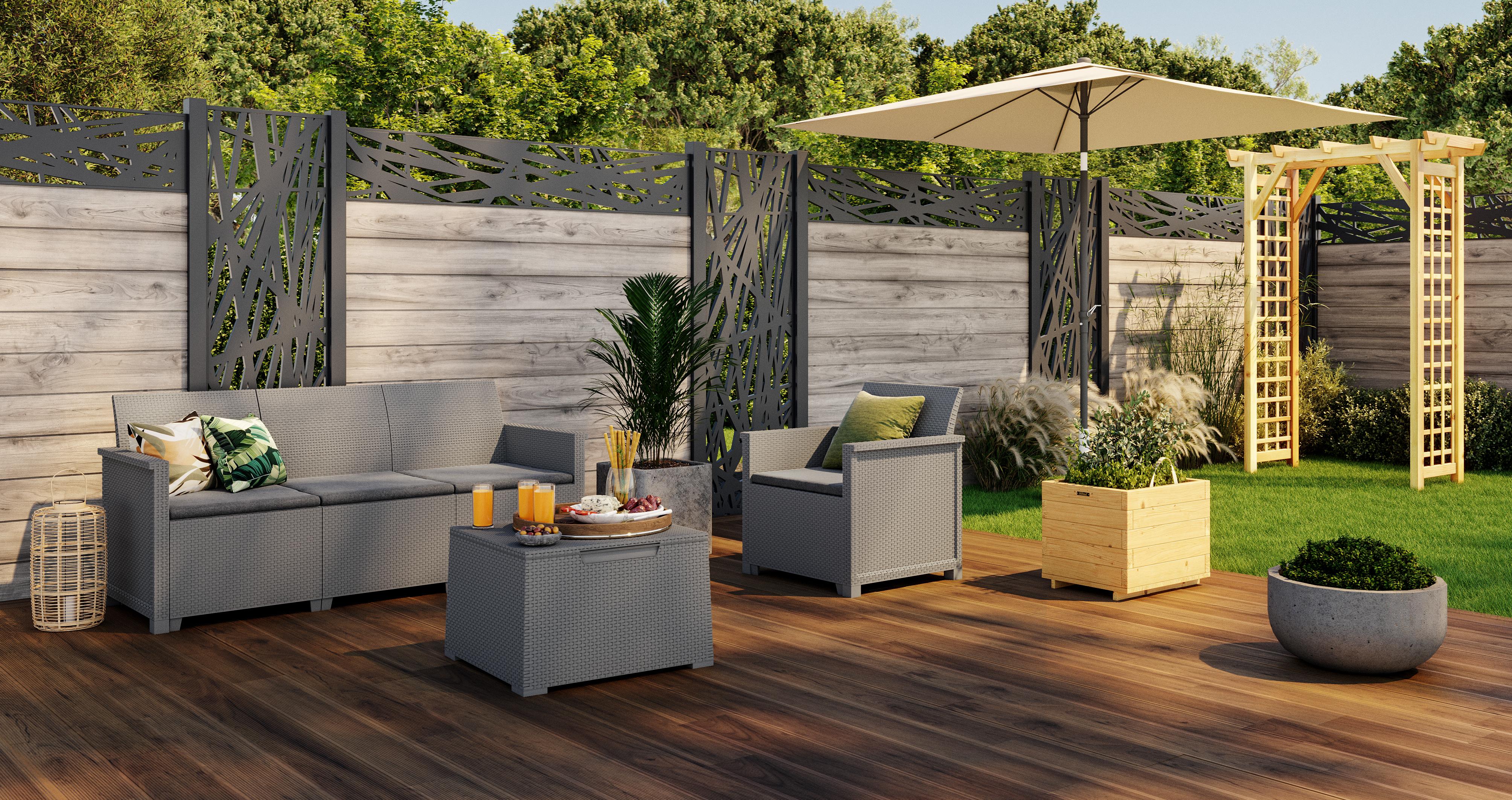 Pergola double droit en Pin - 210 x 70 x 210CM