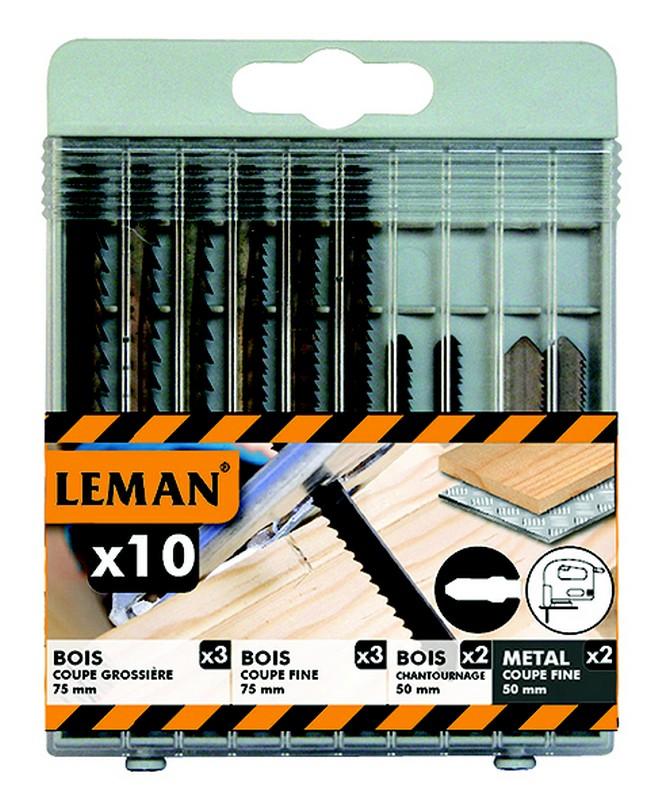 Assortiment 10 lames scie sauteuse - Leman
